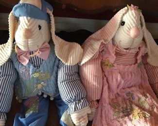 Handmade Chenille Mr & Mrs Easter Bunny - Photo Does Not do it Justice
    Lots of Adorable Detail!!!🐥🐥🐥