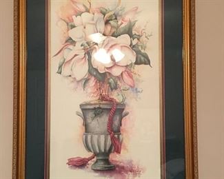 Signed “Heaven Scent II” by Deb Collins Beautifully Framed Magnolia Print