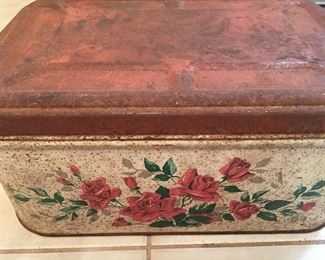 Very Old Metal Bread/Cracker Box 