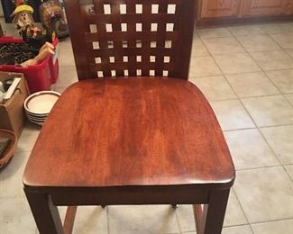 Set of (4) Wooden Bar Stools