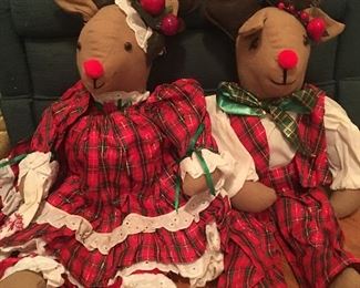 Adorable Handmade Mr and Mrs Rudolph The Red-nosed Reindeer
    Unbelievable Detail!!
