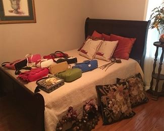 Mahogany Sleigh Bed (Brand New)
   Full Size Mattress Also
