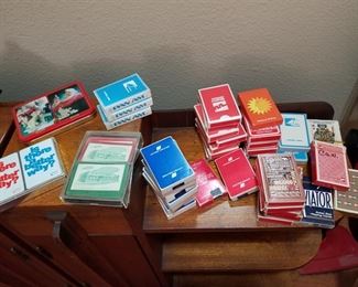 Vintage playing cards from airlines, etc.