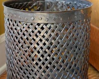 23. Metal basket for plants or used as waste basket