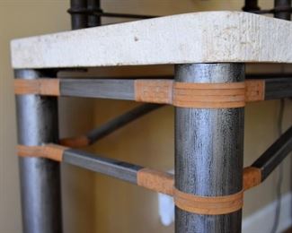 137. Stone top on table