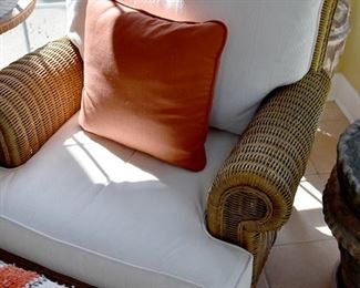 161. Chair matches sofa with ottoman 