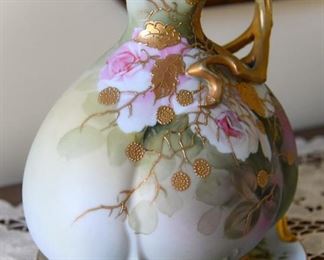 392. organic, beautifully colored ceramic vase and dish