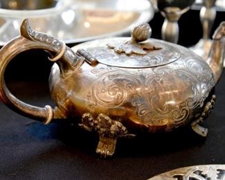 646. unique metal tea pot