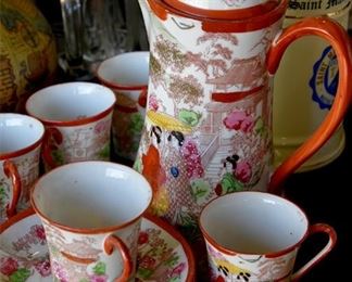 483. Asian tea set, ceramic tea set