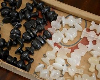 515. stone chess set, full set