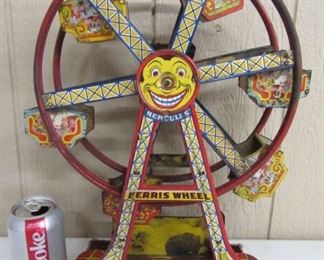 Tin Wind Up Toy Ferris Wheel