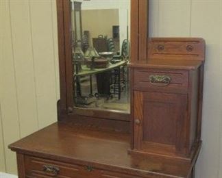 Oak Dresser w/Hat Box