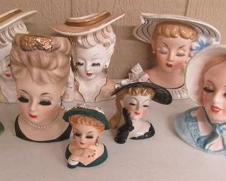Lady Head Vases