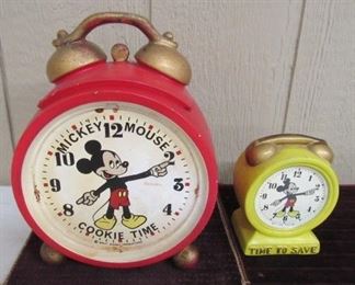 1970's Mickey Mouse Clock Cookie Jar & Coin Bank