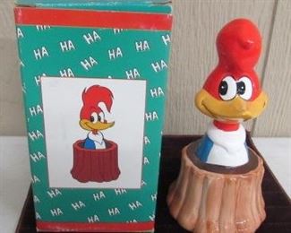 1957 Woody Woodpecker Coin Bank w/Box - By Walter Lantz