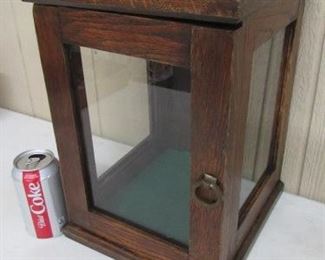 Small Oak Display Cabinet
