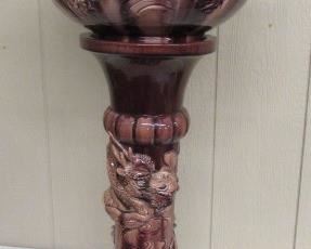 Jardiniere & Pedestal w/Dragons