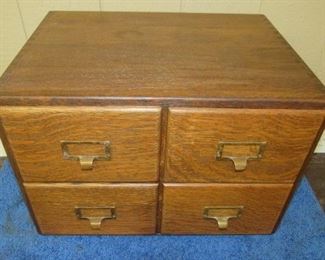 Small Oak File Cabinet
