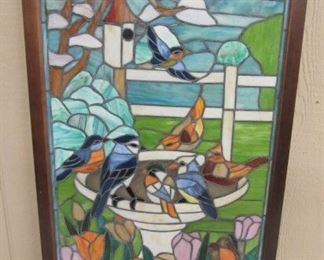 Framed Stain Glass Window