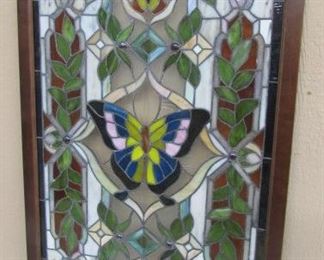Framed Stain Glass Window