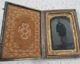 Civil War Tin Type in Case