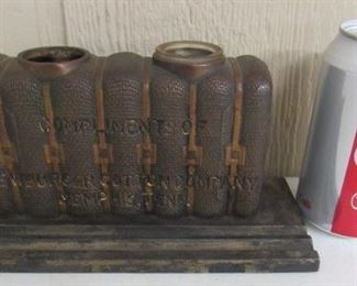 Bronze Inkwell - Marked: Newburger Cotton Company Memphis,TENN