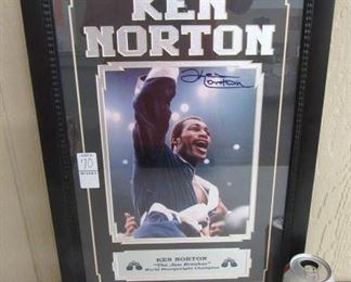 Ken Norton Autographed Picture w/Certificate on Back