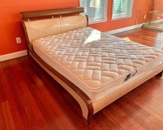 $750 - Modern, contemporary queen size bed. 92" long, 65" W, headboard is 39.5" H - mattress not included