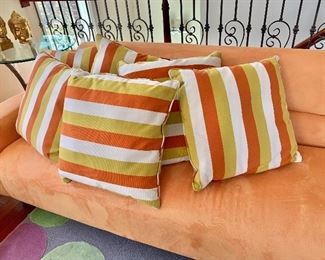 $95 - Striped pillows, six available; 18" x 16.5"