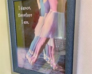 $60 - Ballet poster, framed; 22" H x 18" W