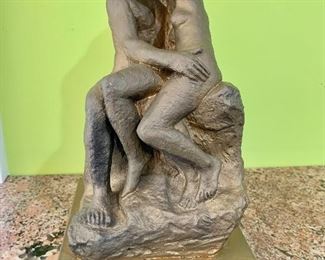 $50 - Rodin replica table sculpture; 11" H x 6.5" x 6.5"