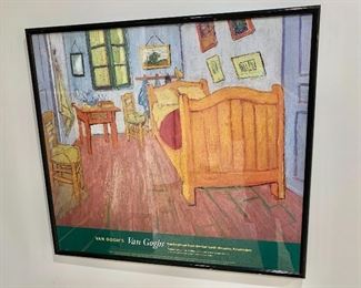 $40 - Van Gogh "Bedroom at Arles" 1999 exhibition poster from National Gallery; 28" H x 31" W