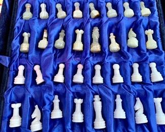 Detail - marble chess pieces