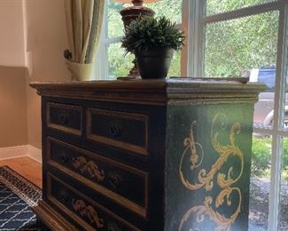 Additional view of hand painted chest 