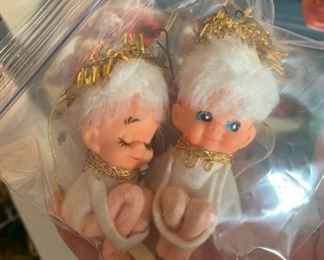 Vintage Christmas Pixie/Santa ornaments