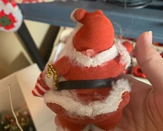 Vintage Christmas pixie/Santa ornaments
