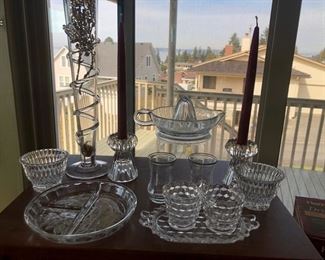 Crystal Glassware, Candle Holders