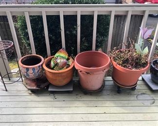 flower pots, planters, garden art 