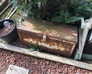 Vintage Tool Box, Garden Art 