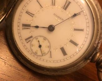 Elgin Silver Pocket Watch, running and not in original case 