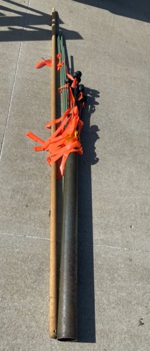 HALF OFF! $7.00 NOW, WAS $14.00......................Post Hole Pounder and Yard Stakes (S008)