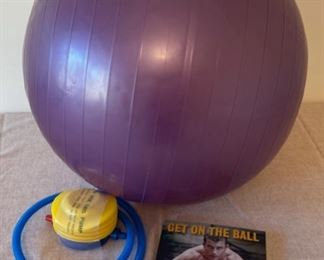 REDUCED! $6.00 NOW, WAS $8.00..............Exercise Ball and Book (S257)