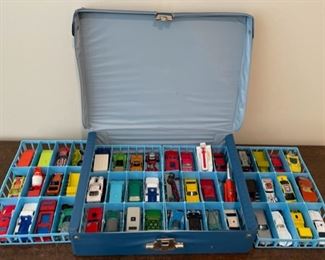 HALF OFF! $50.00 NOW, WAS $150.00.................Vintage Matchbox Cars and Case (S230)