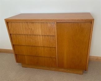 Full Bed, Nightstand and Dresser 45" x 17", 34 1/2" tall (S336)