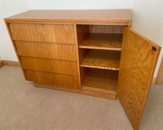Full Bed, Nightstand and Dresser 45" x 17", 34 1/2" tall (S336)