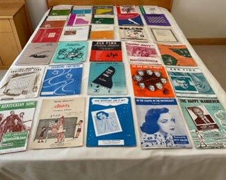 CLEARANCE ! $10.00 NOW, WAS $40.00................30 Music Books or Sheet Music (S313)