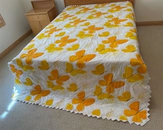 $45.00..................Hand Quilted Bedspread 101" x 66" (S302)