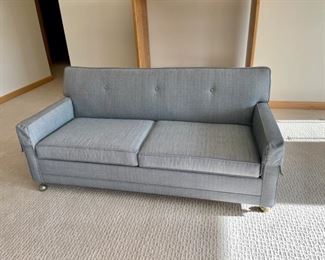$100.00.................Stearns and Foster Sleeper Sofa, very good clean condition, measures: 66 1/2" long, 34" deep, 31" tall (S413)