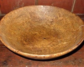 Antique burl bowl (12.5")