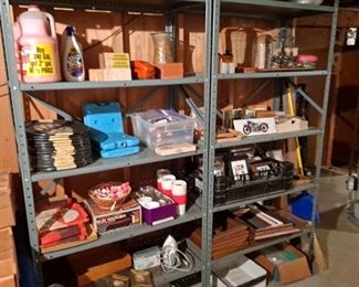 Assorted Home Goods & Supplies; frames, iron, thermal drink cups, ice packs, vintage trays, and much more!